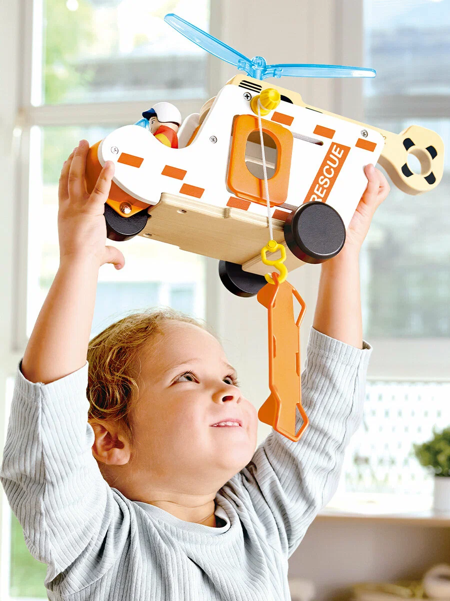 HAPE Игровой набор "Играем в профессии" Служба спасения на вертолете