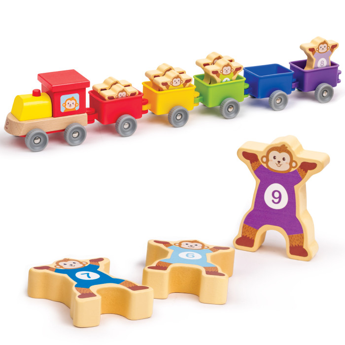 HAPE Железнодорожный поезд с цифрами, 11 эл.