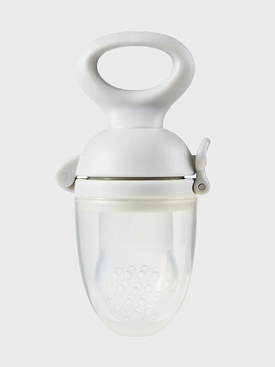 HAPPY BABY Ниблер с силиконовой сеточкой LIGHT GREY