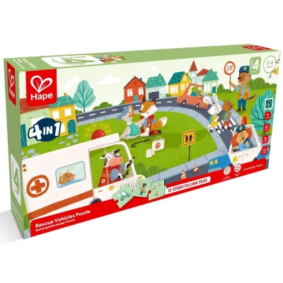 HAPE Пазл "Спасательные машины", 76 элементов