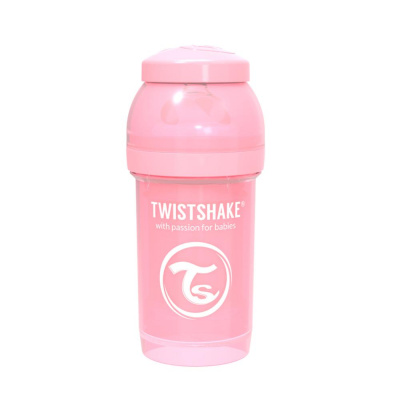 TWISTSHAKE Бутылочка антиколиковая PASTEL PINK 180 мл.
