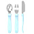 TWISTSHAKE Набор приборов из нержавеющей стали LEARN CUTLERY STAINLESS STEEL PASTEL BLUE