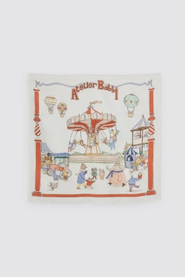 ATELIER BABBI Пеленка муслиновая "Funfair", 100*100 см.