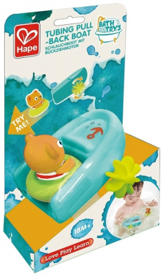 HAPE Игрушки для купания "Мишка на тюбинге"