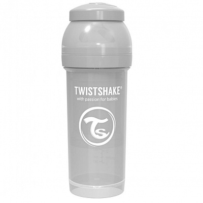 TWISTSHAKE Бутылочка антиколиковая PASTEL GREY 260 мл.